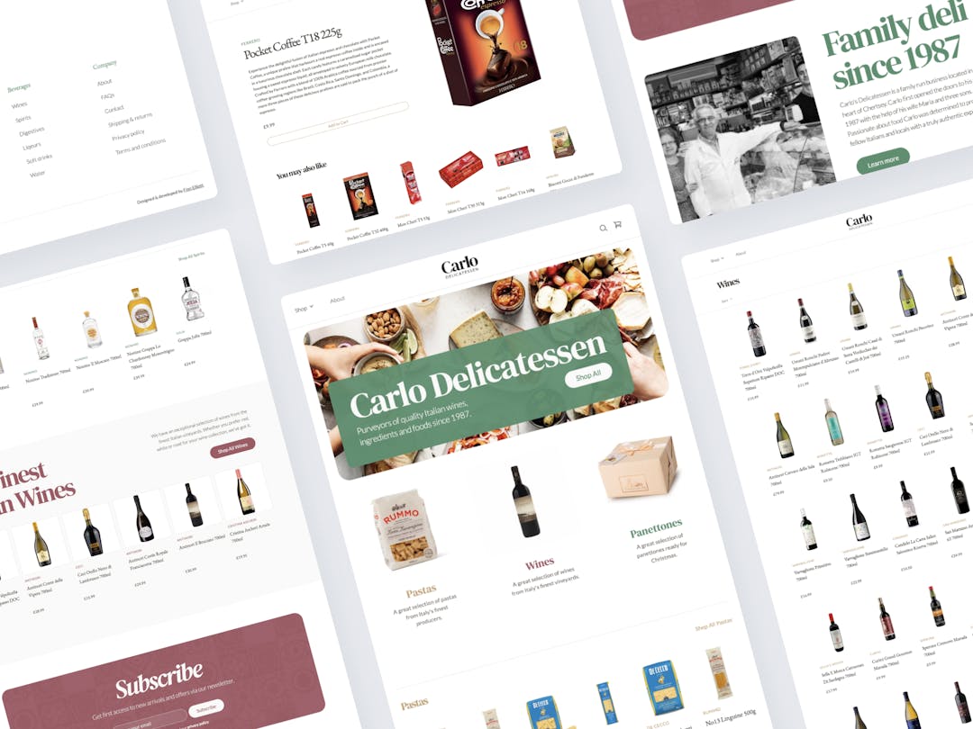 Cover image for Carlo Delicatessen website and branding project